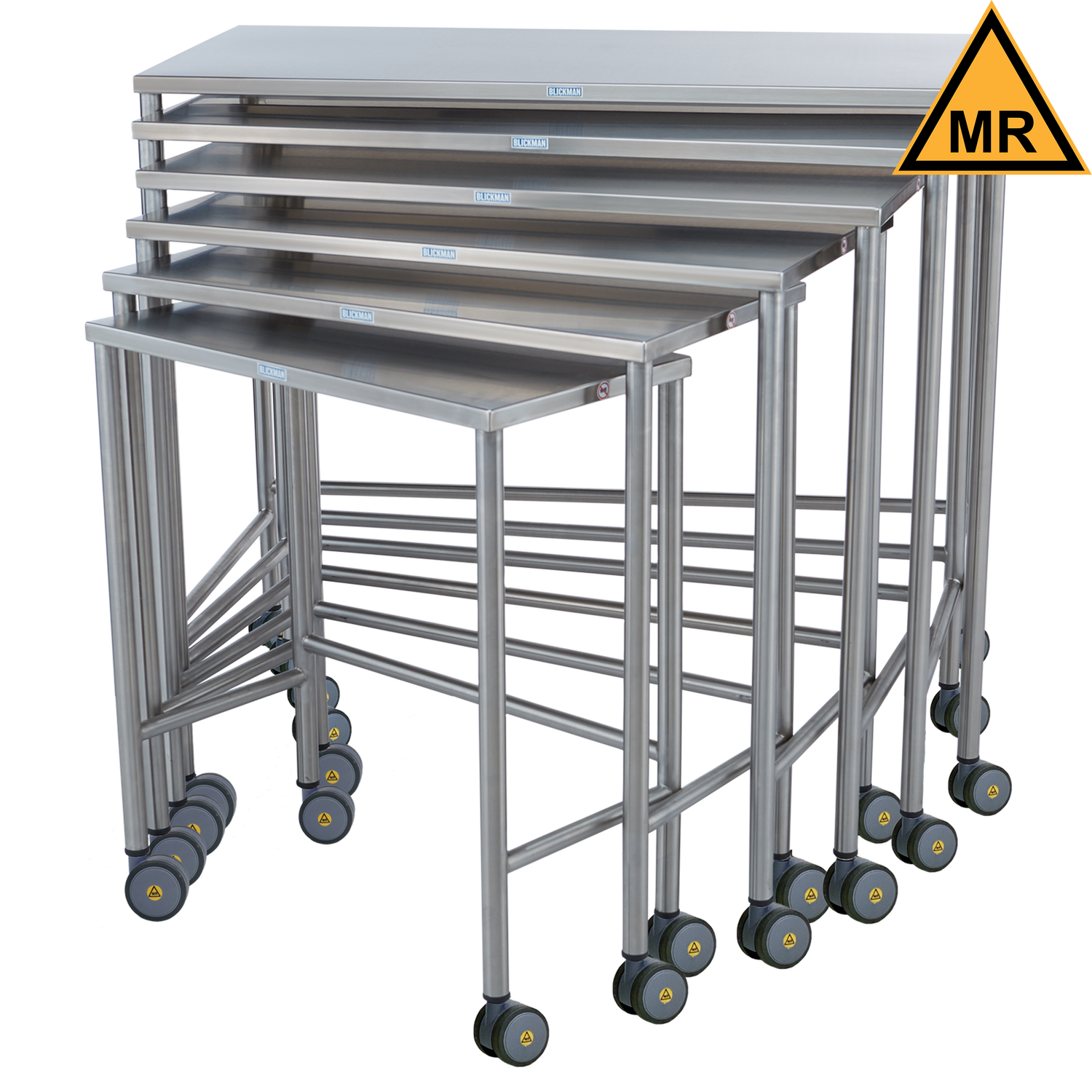 Complete Set of 6 MR Conditional Stainless Steel Nested Instrument